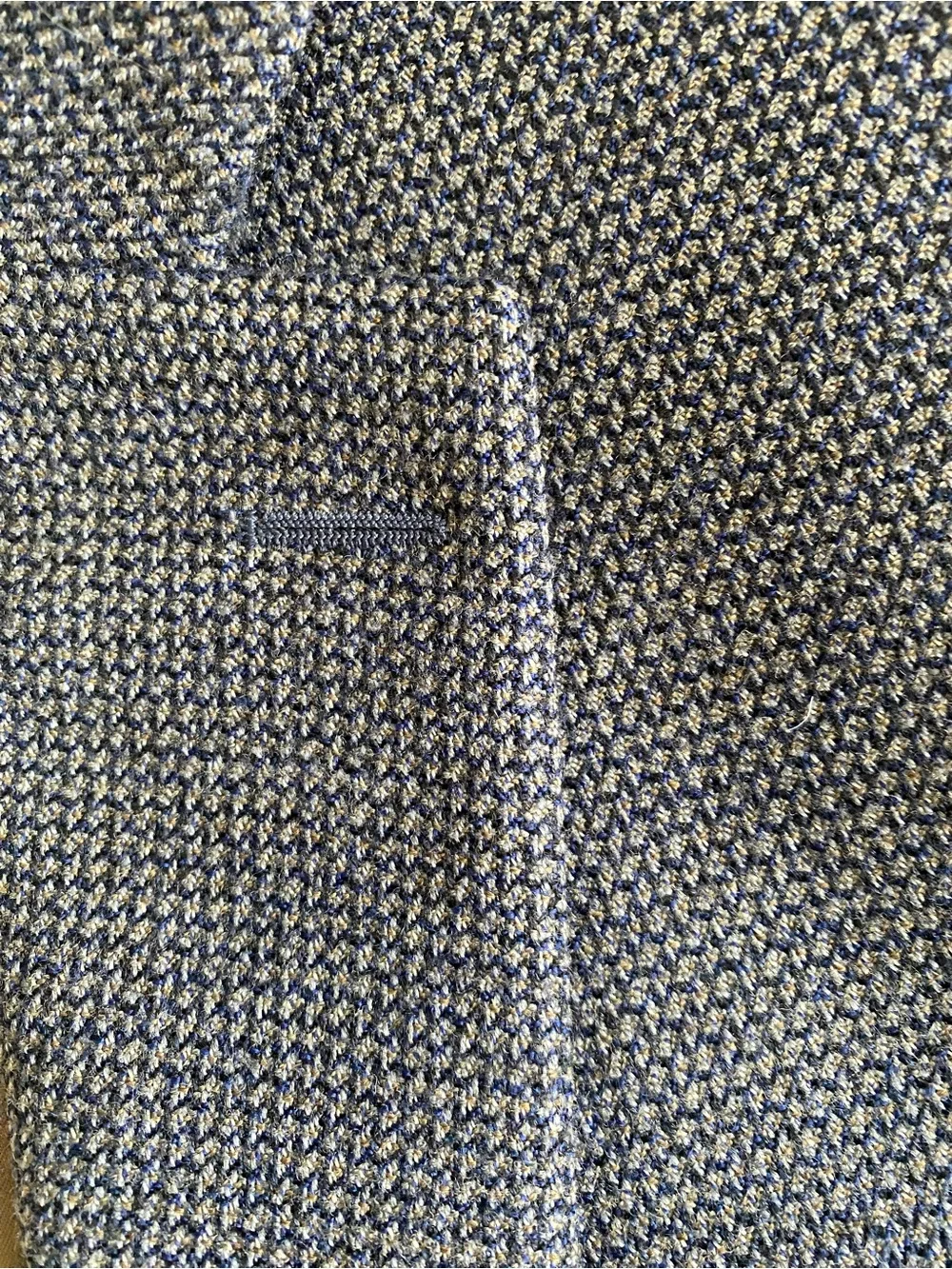 PETER MILLAR Blue Micro-Check Wool Silk Sport Coat Blazer Jacket Mens 38R